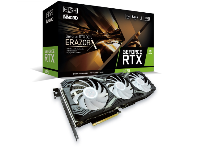 ELSA ELSA GeForce RTX 3070 ERAZOR X ERAZOR GEFORCE RTX 3070 8GB