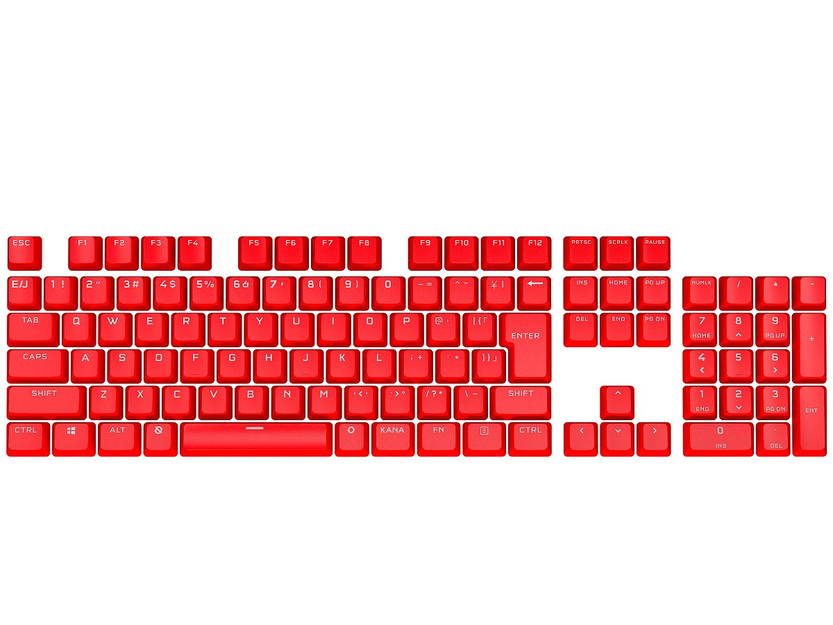 Corsair PBT DOUBLE-SHOT PRO Keycaps RED Keycap Mod Kit PBTダブル