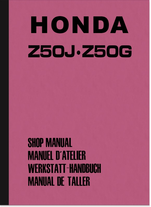 Honda Monkey Z50J Z50G Assembly Instructions Repair Instructions