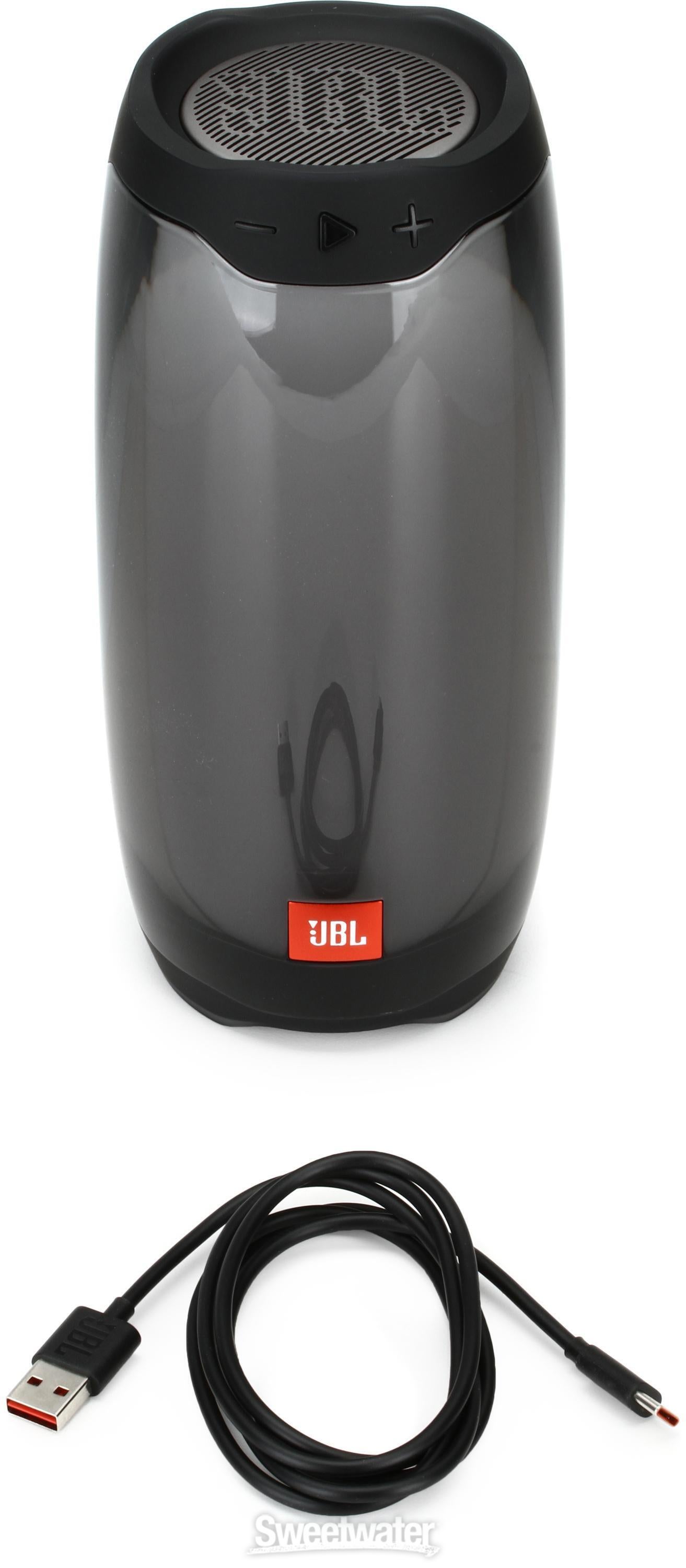 JBL Pulse 4 Portable Bluetooth Speaker with LEDs - Black | Sweetwater