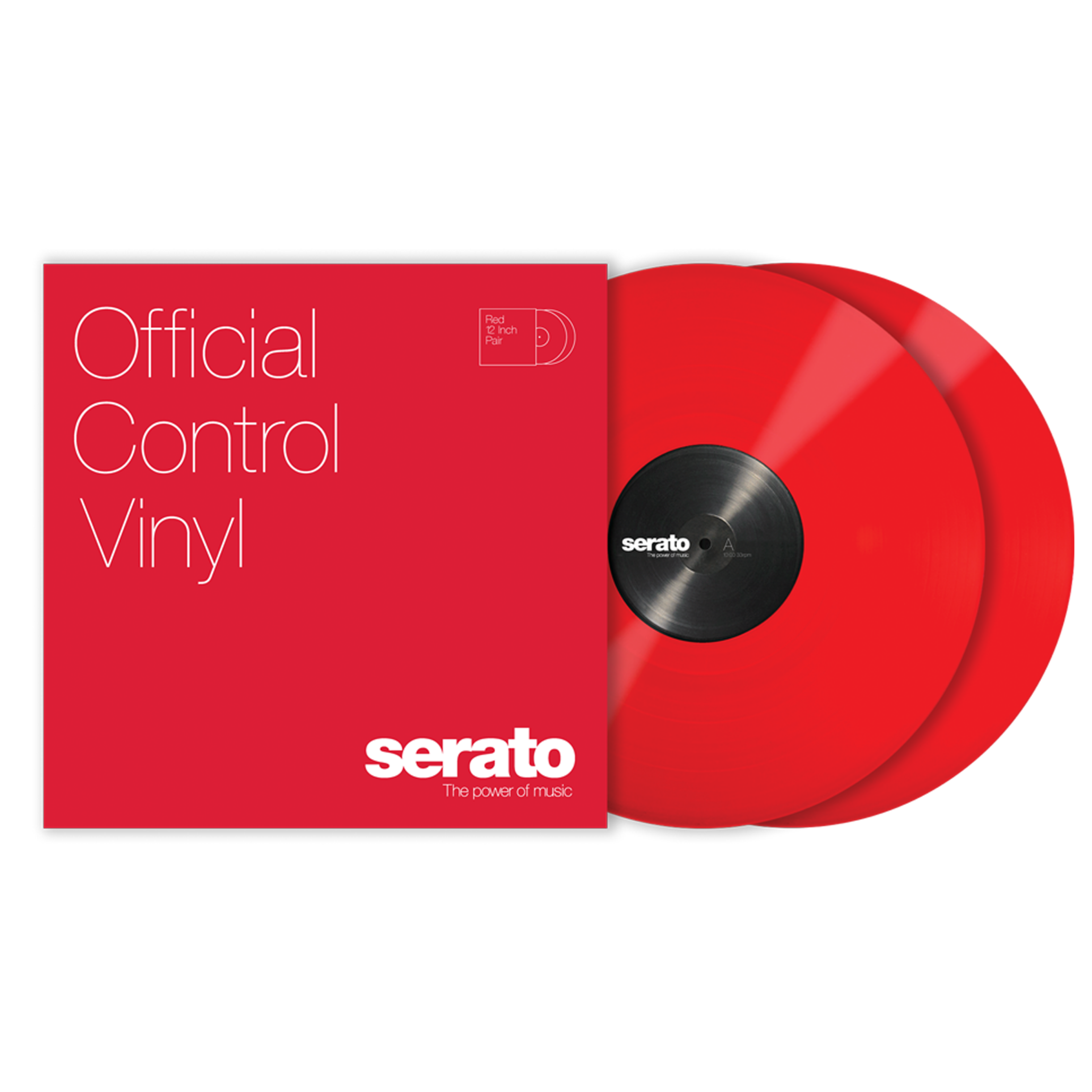 Serato 12 inch Control Vinyl Pair - Solid Red | Sweetwater