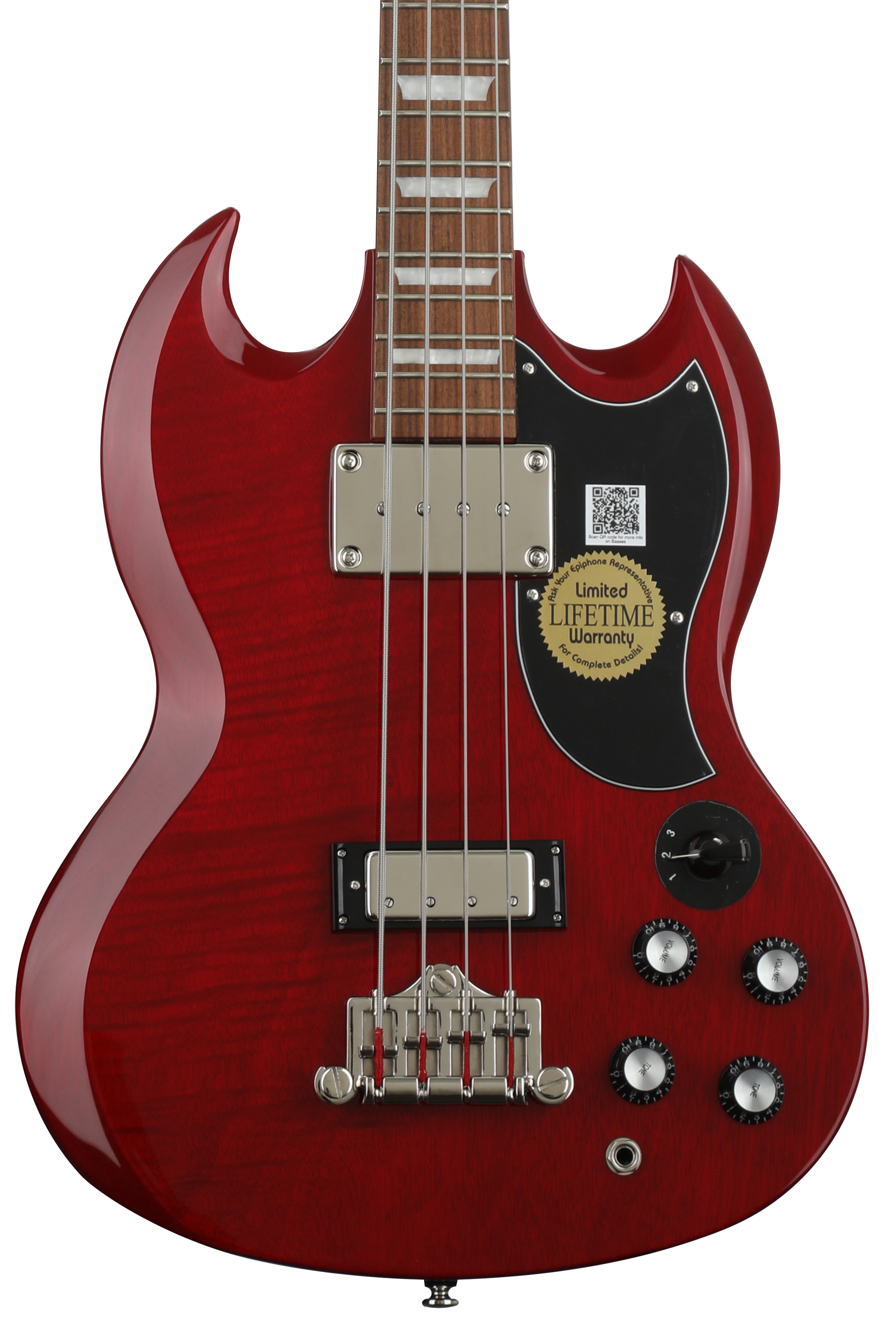 Epiphone EB-3 Bass Guitar - Cherry | Sweetwater