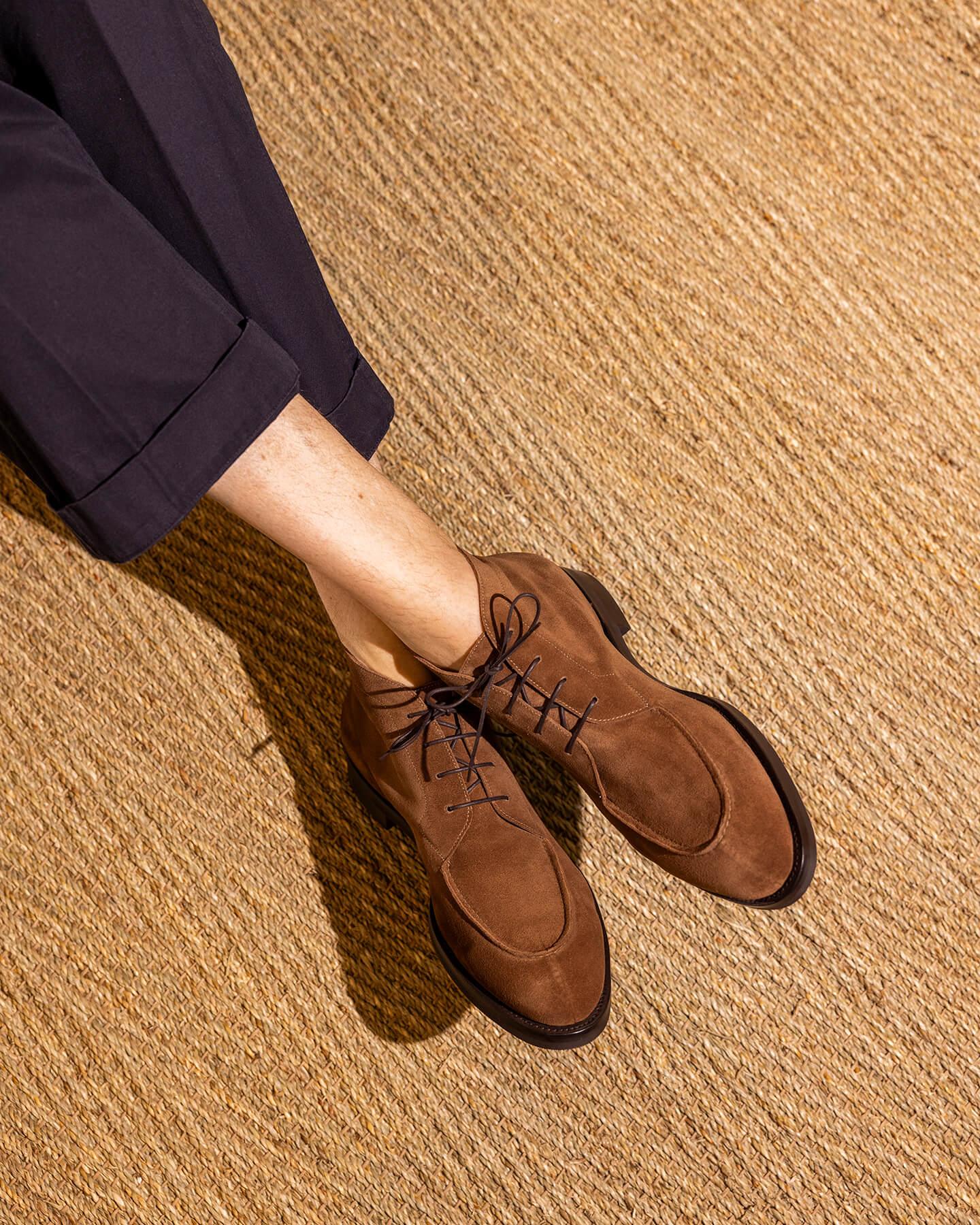 The Hand – Edward Green Halifax in Unlined Raw Umber Suede
