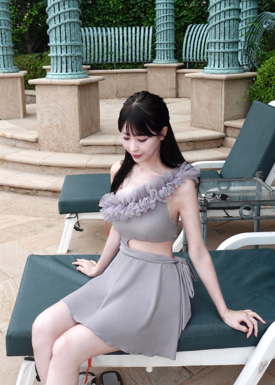 チュールワンショルダー水着｜MELLOWNEON (メロウネオン) 公式サイト