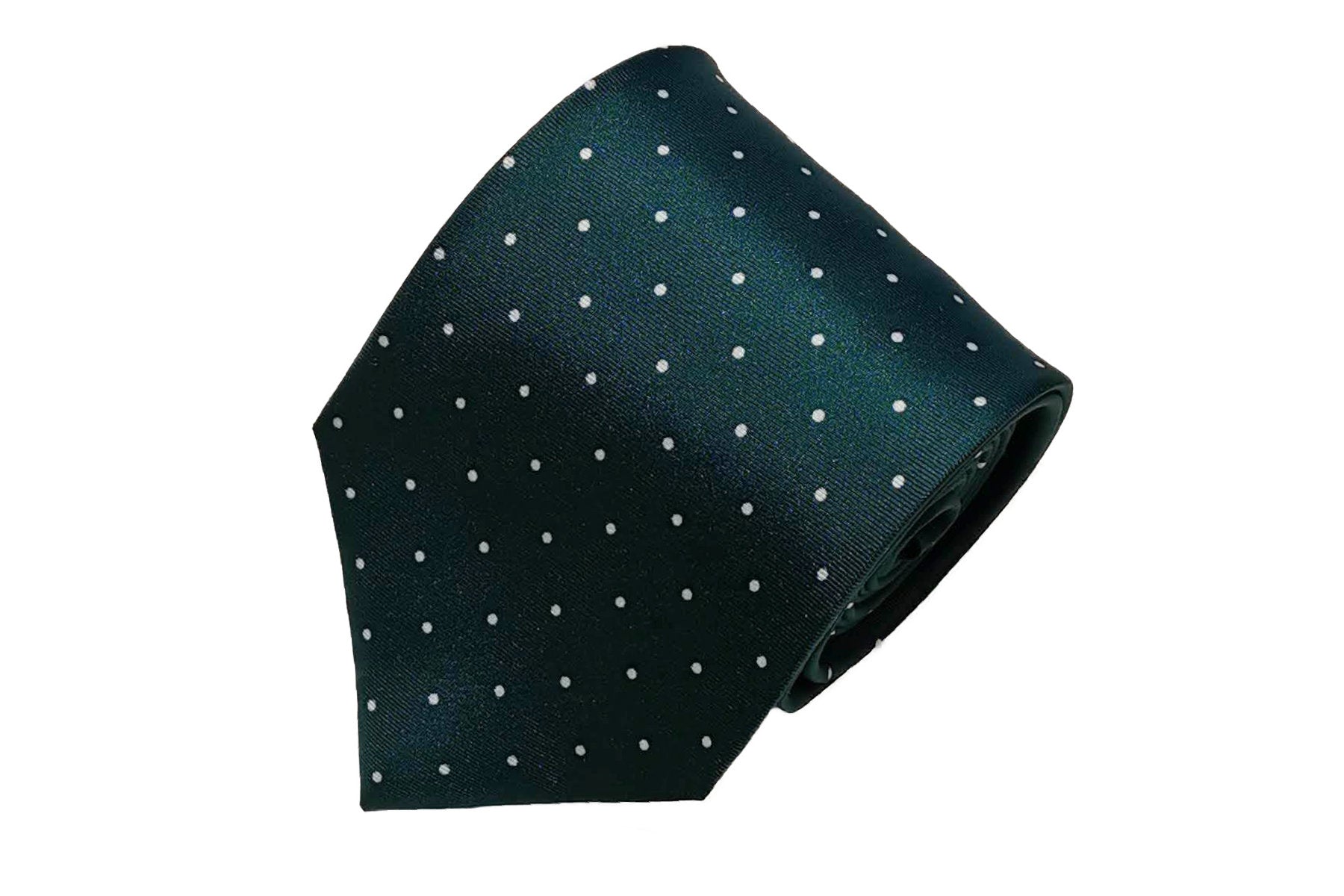 BLUE LABEL ネクタイ ◇ シルク ◇ グリーン×ドット(ホワイト) – Merola