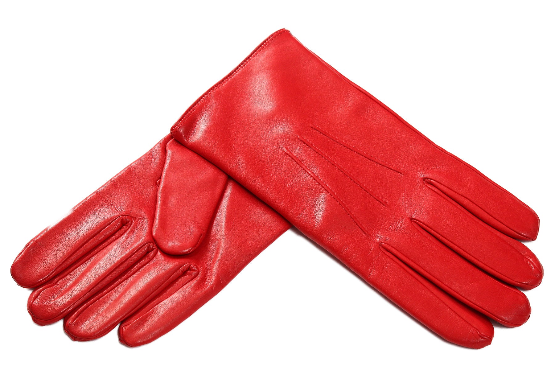 メンズ手袋◇ナパレザー◇レッド/ROSSO《カシミヤ》 – Merola