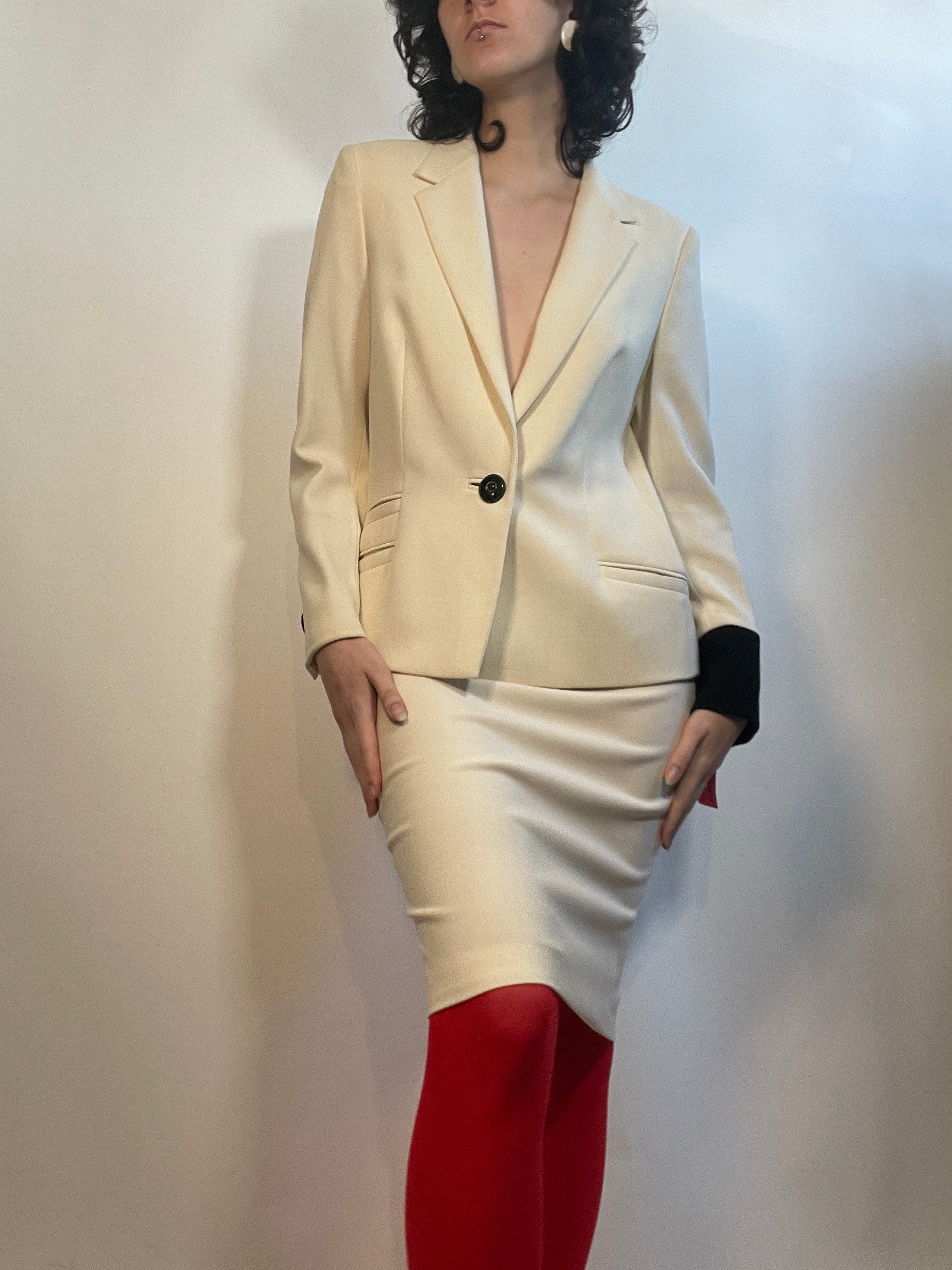 Gianni VERSACE COUTURE White & Black Suit B 36'/ W 29