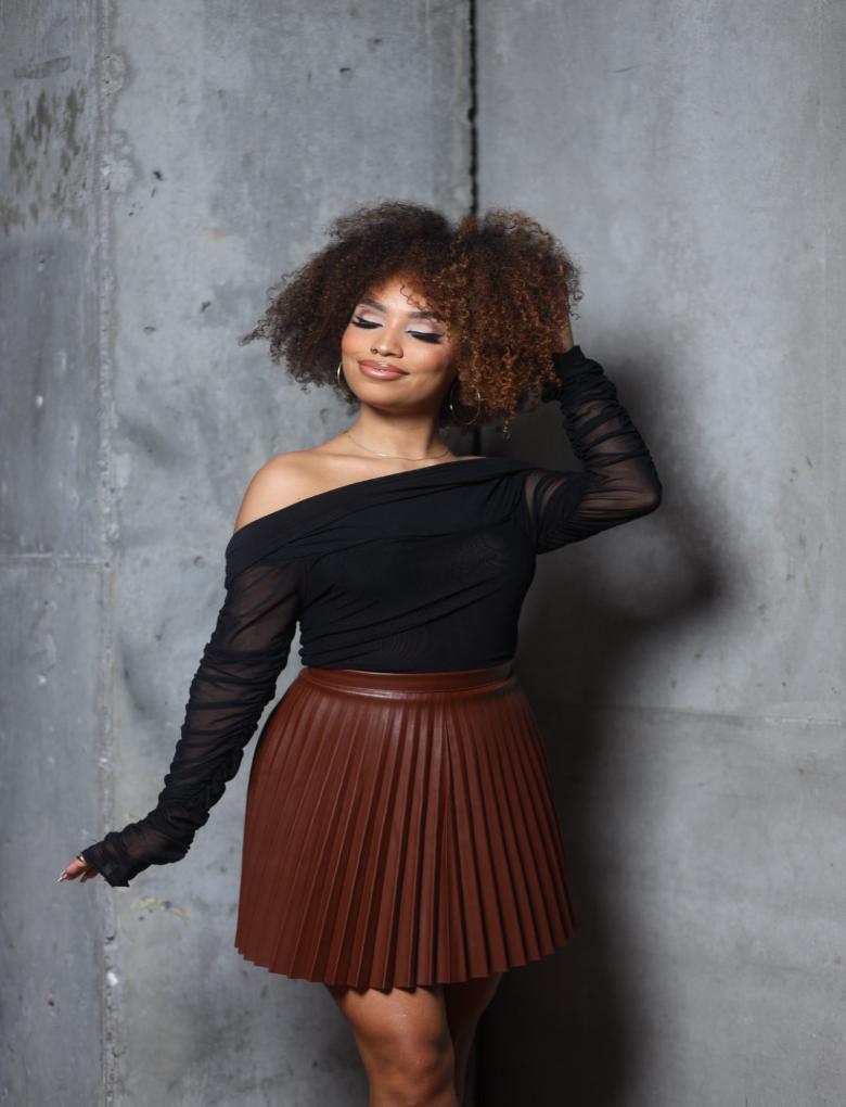 Brown Leather Skirt – Mintii
