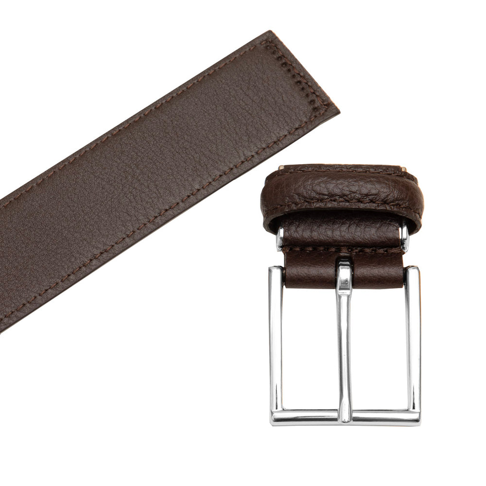 カーフ レザー アジャスタブルベルト ダークブラウン – MINIMAL WARDROBE