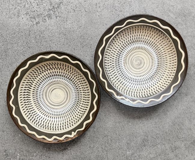 小鹿田焼】柳瀬元寿窯 / 7寸 中深リム皿・C - “ MIGRATORY ” web shop