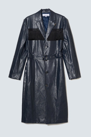 Leather Fringe Long Coat(Black) – MIKAGE SHIN