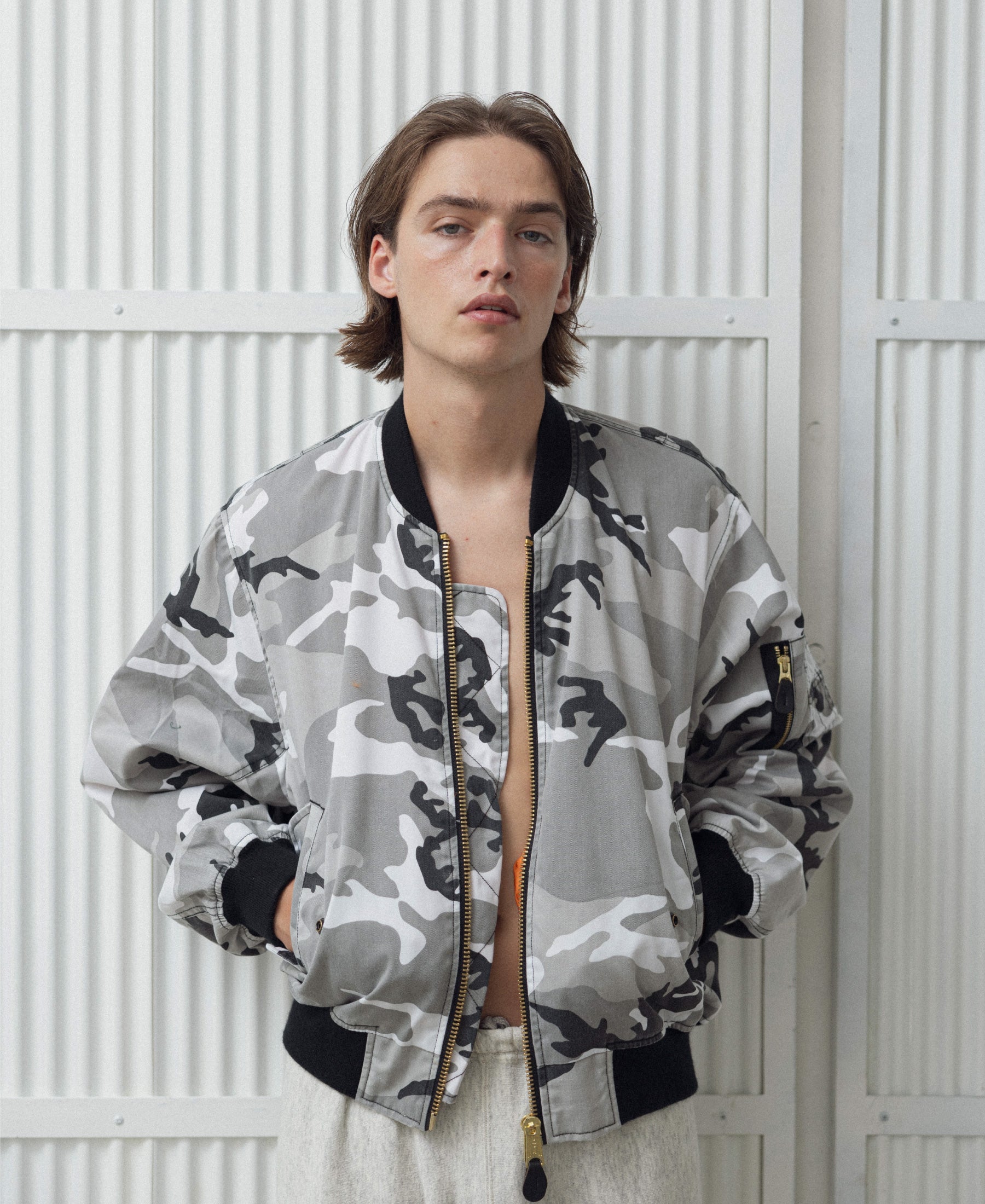 NON PADDED BOMBER JACKET | CAMO – F. M.C.D. Japan Store