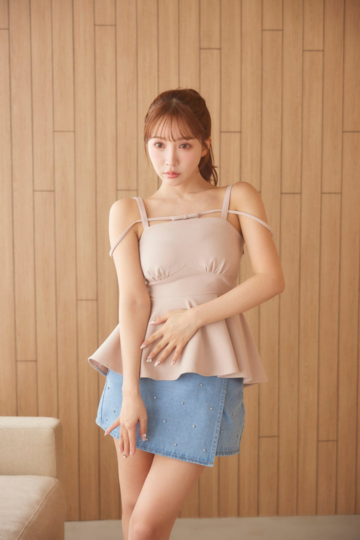 Jewel Denim Wrap Mini Skirt - MISTREASS