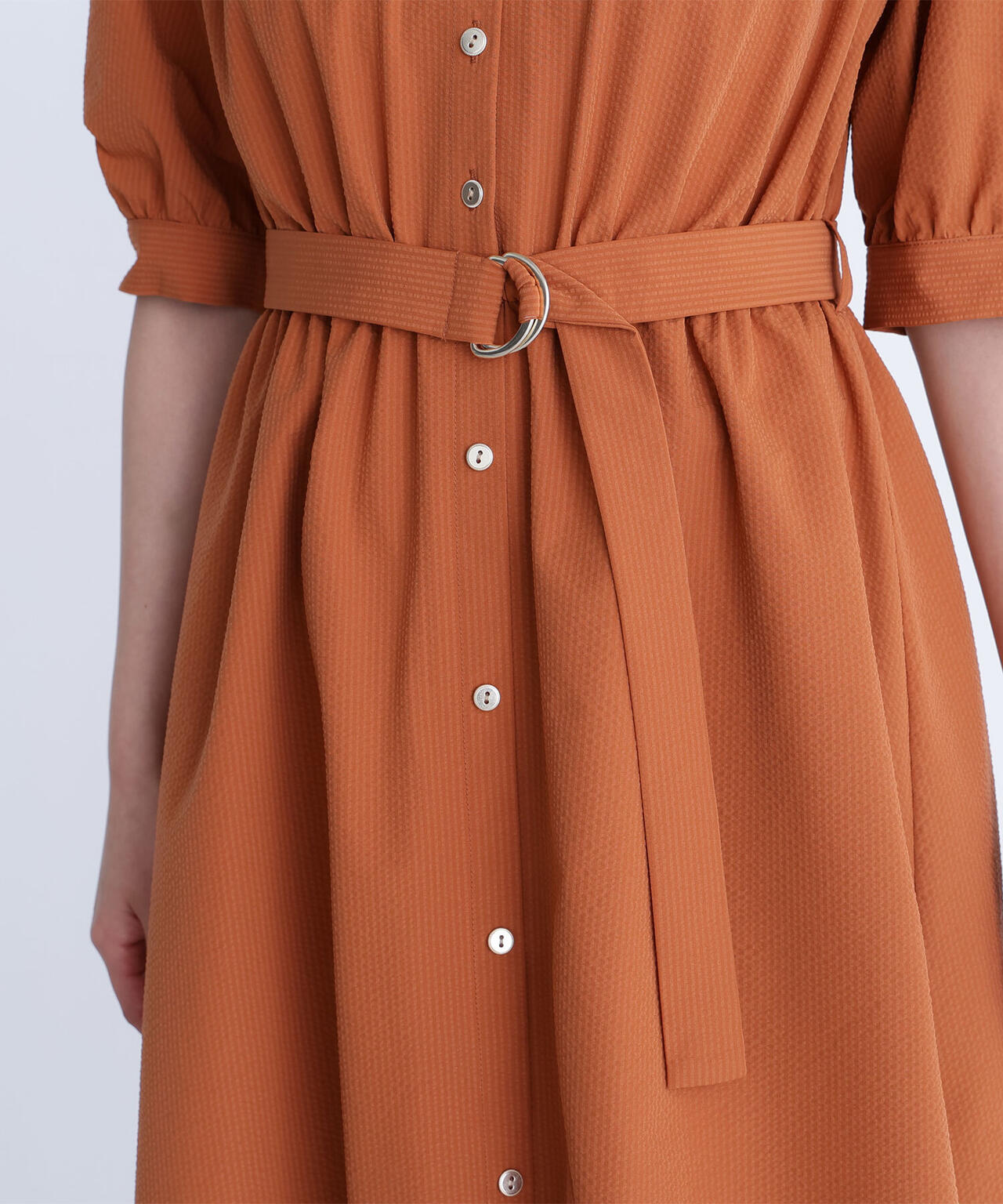 ゴールドボタンベルテッドワンピース | NATURAL BEAUTY BASIC