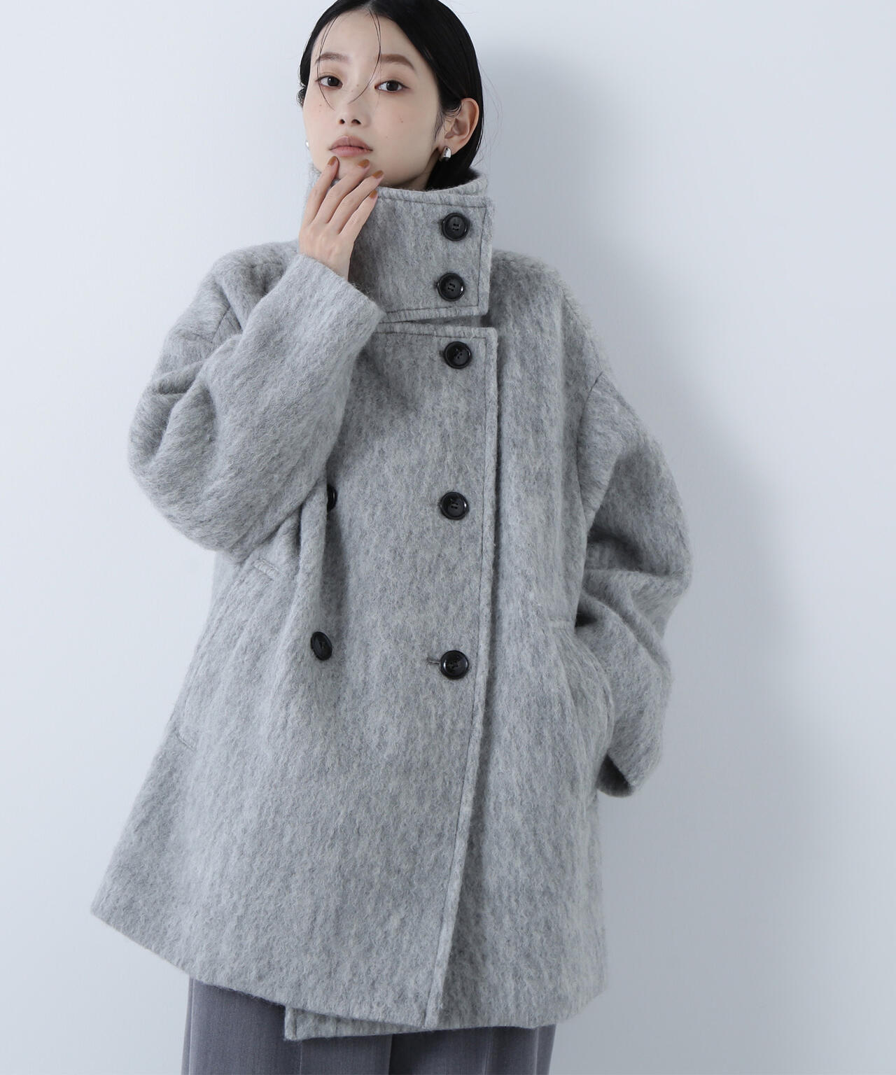 Oggi掲載】スタンドネックシャギーミディコート | NATURAL BEAUTY