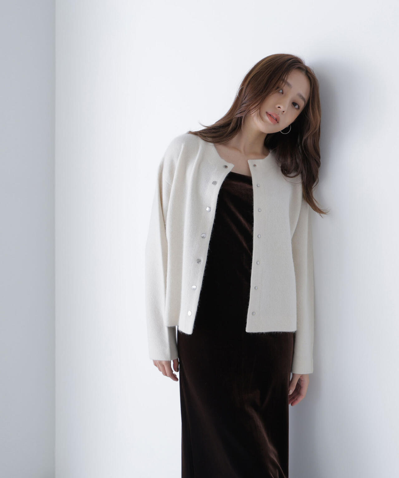 FOX接結ニットジャケット | NATURAL BEAUTY BASIC（ナチュラル