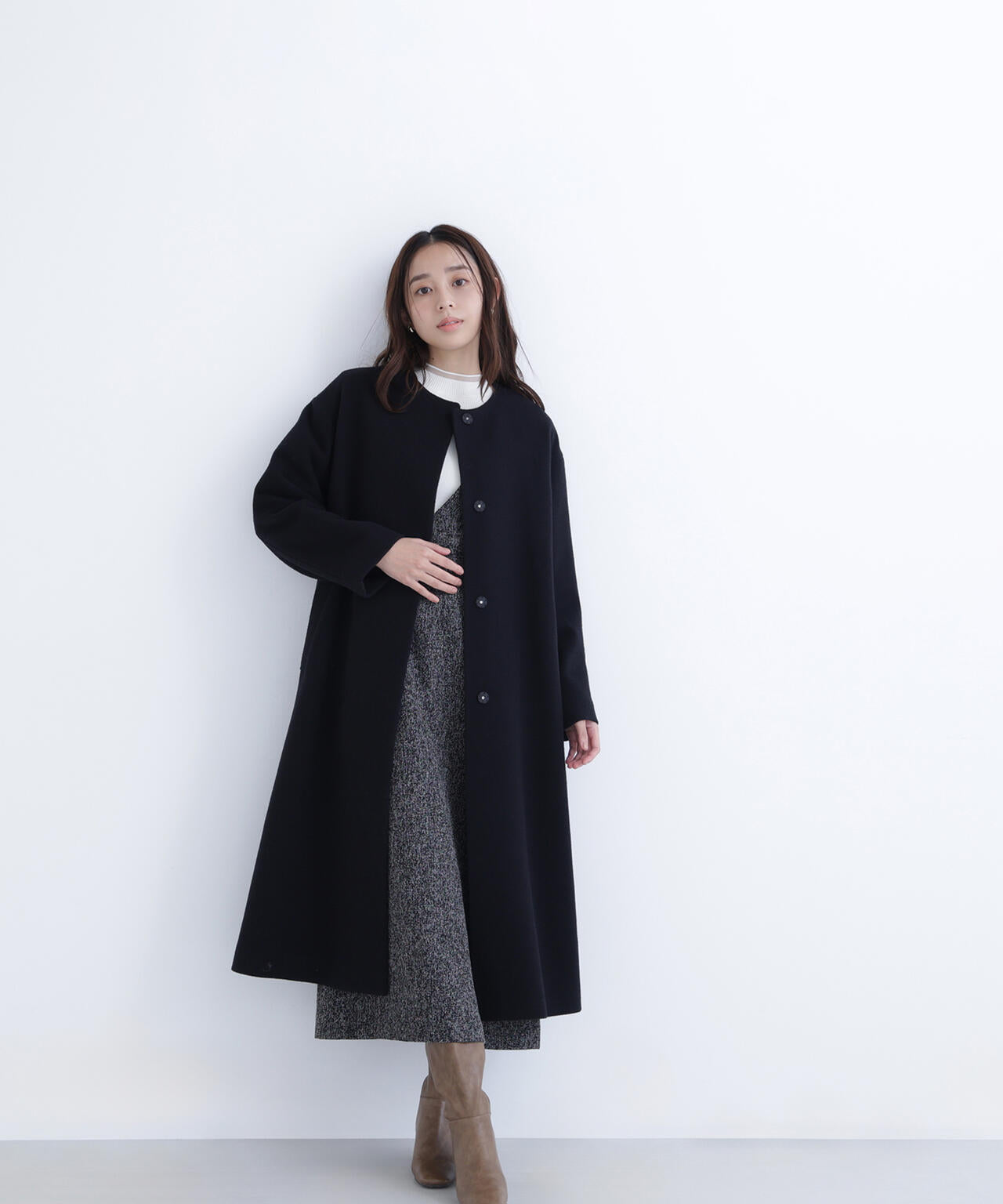 ベルト付Vネックジャンスカ | NATURAL BEAUTY BASIC（ナチュラル