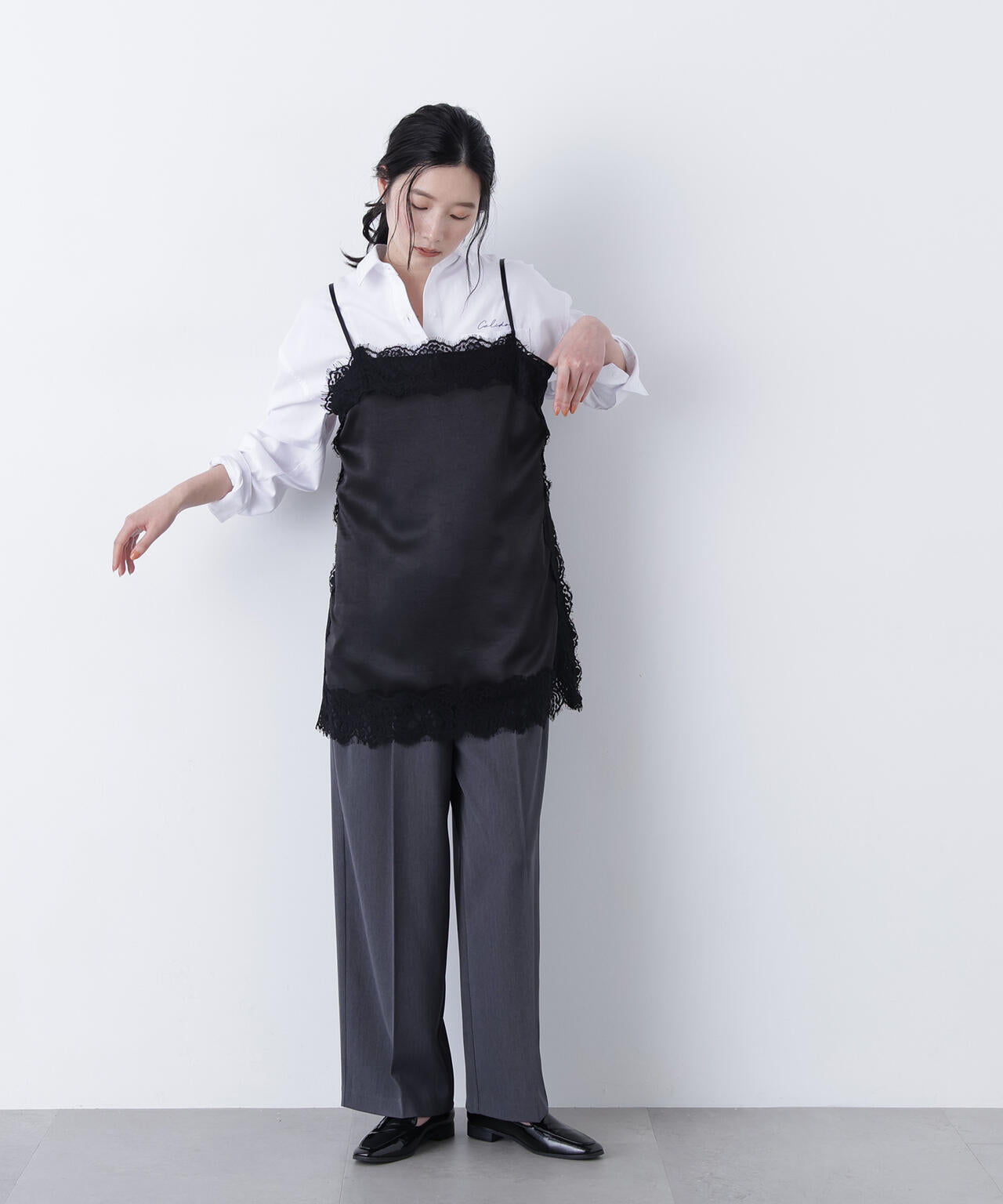 新品 シアントウキョウさんのキャミソール ブラック ドリアン