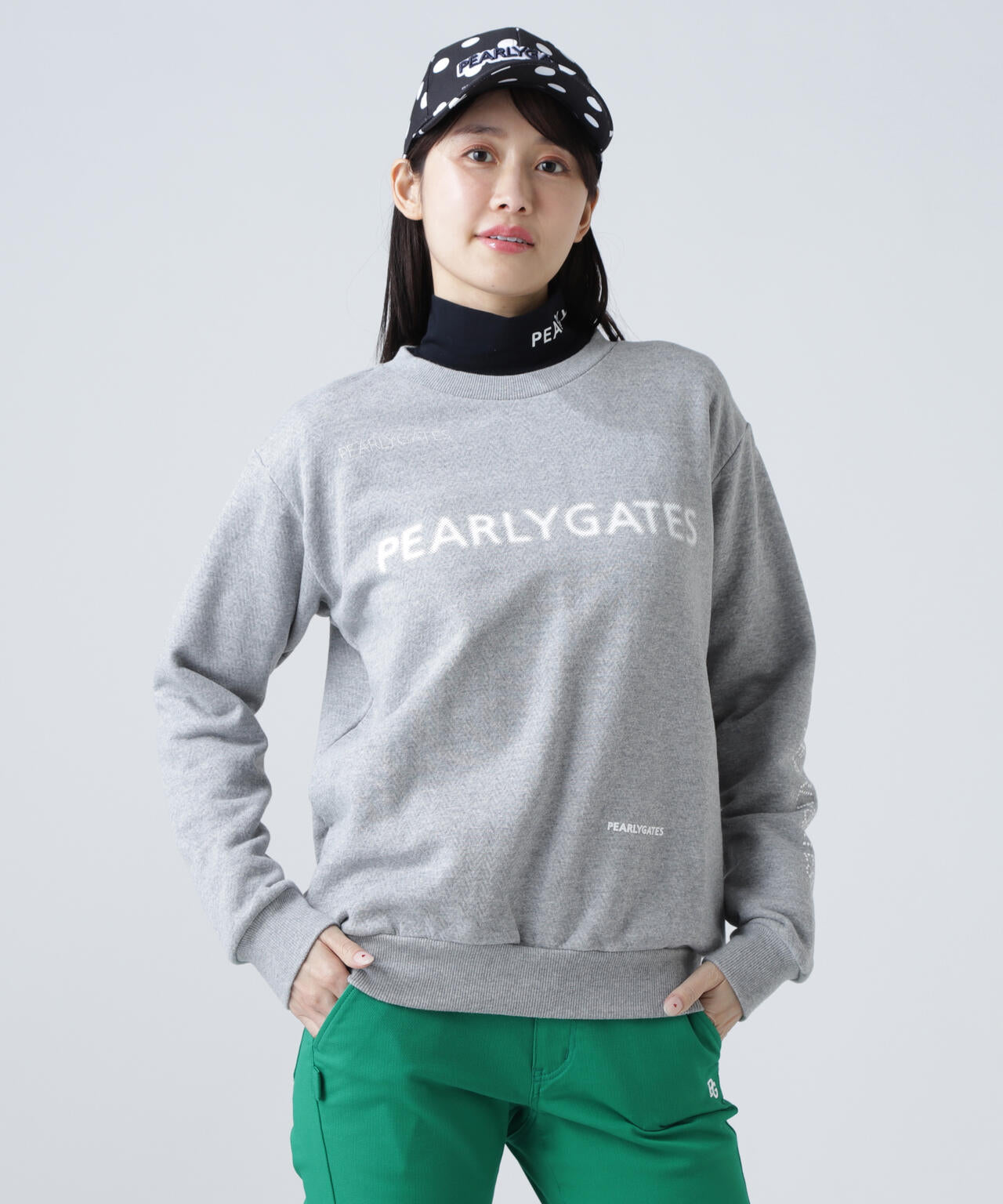 ジグザグ裏毛ジャガードクルーネックスウェットプルオーバー | PEARLY