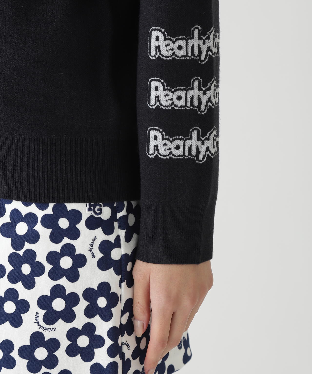 14GダブルJQ×ワッペン風ハイネックニットプルオーバー | PEARLY GATES