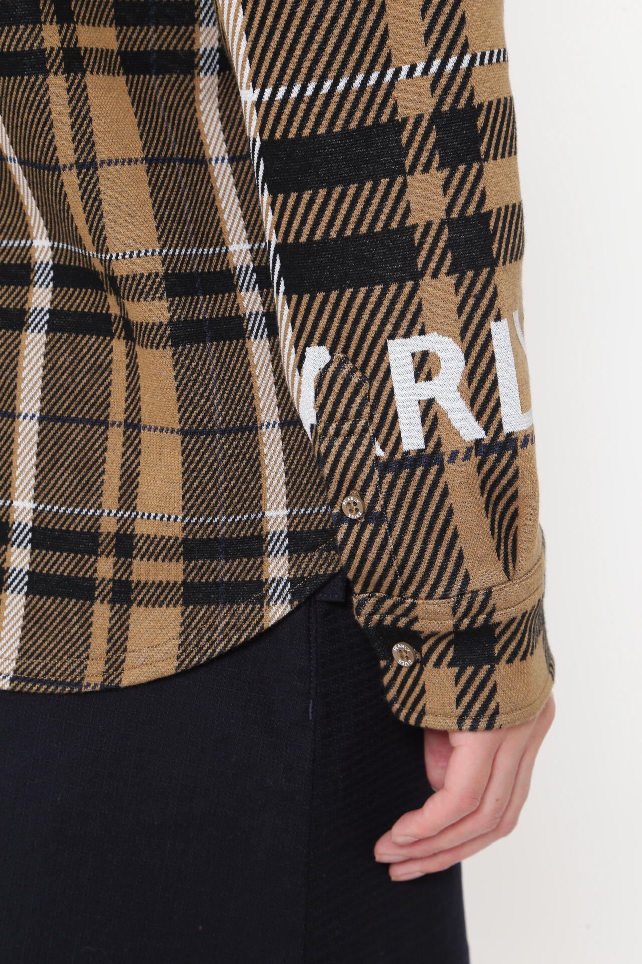 Wジャガード 長袖カットソープルオーバー ＜CHECKシリーズ＞ | PEARLY
