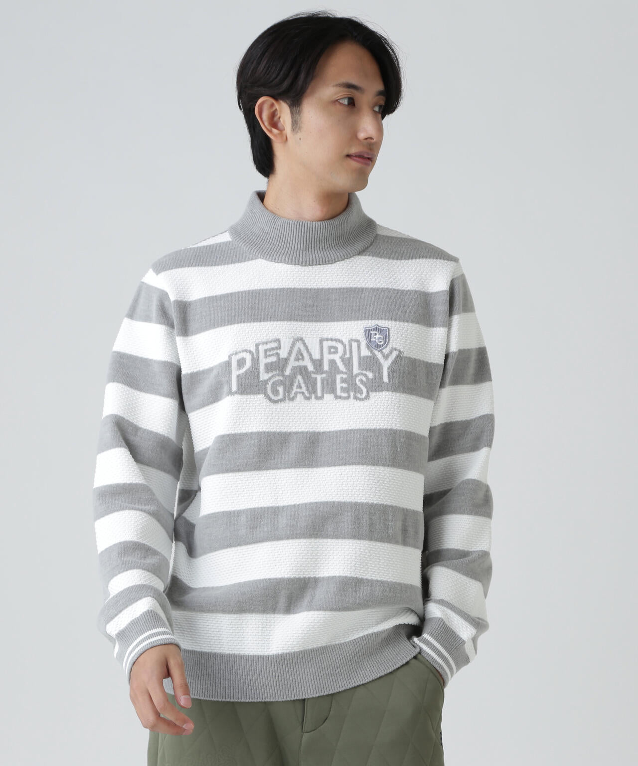 PEARLY GATES裏起毛モックネックスウェット［日本製］ PEARLY GATES裏