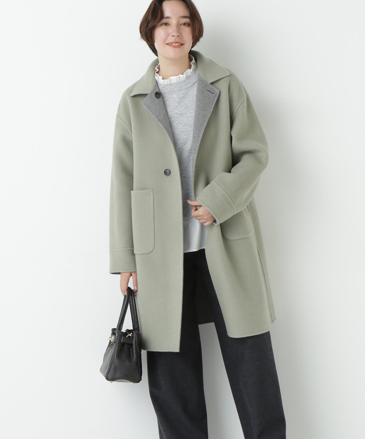 ≪2WAY≫リバーシブルステンカラーリバーコート | human woman