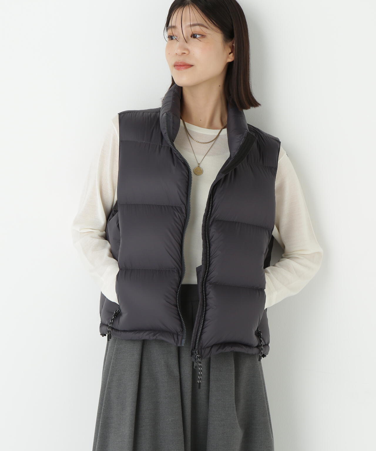 ≪TAIONコラボ≫ボリュームスタンドダウンベスト | human woman