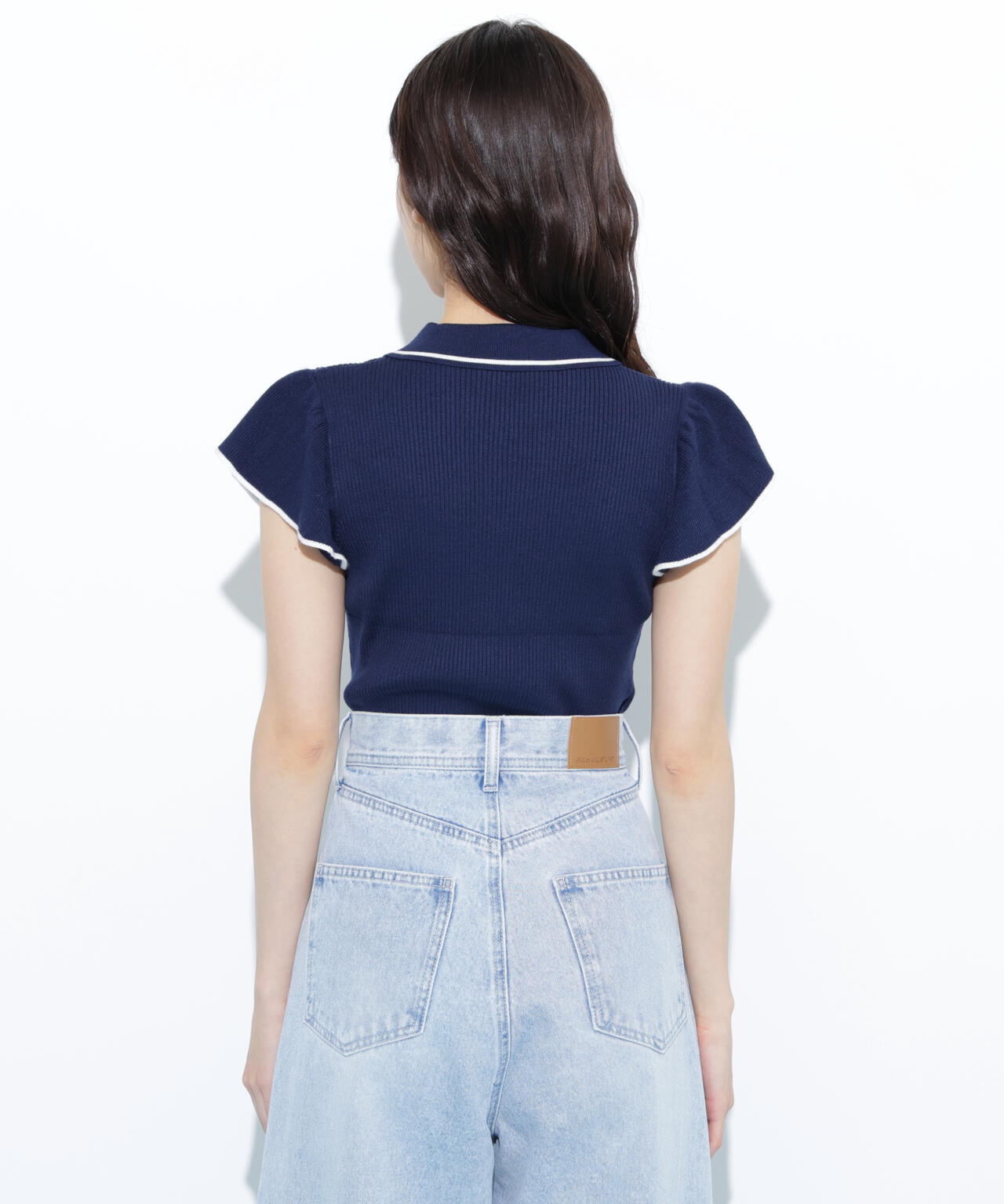 フリル袖ポロニット | JILL by JILL STUART（ジル バイ ジル