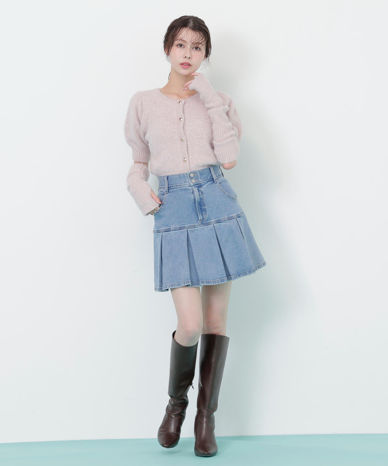 ボックスプリーツデニムミニスカート | JILL by JILL STUART（ジル