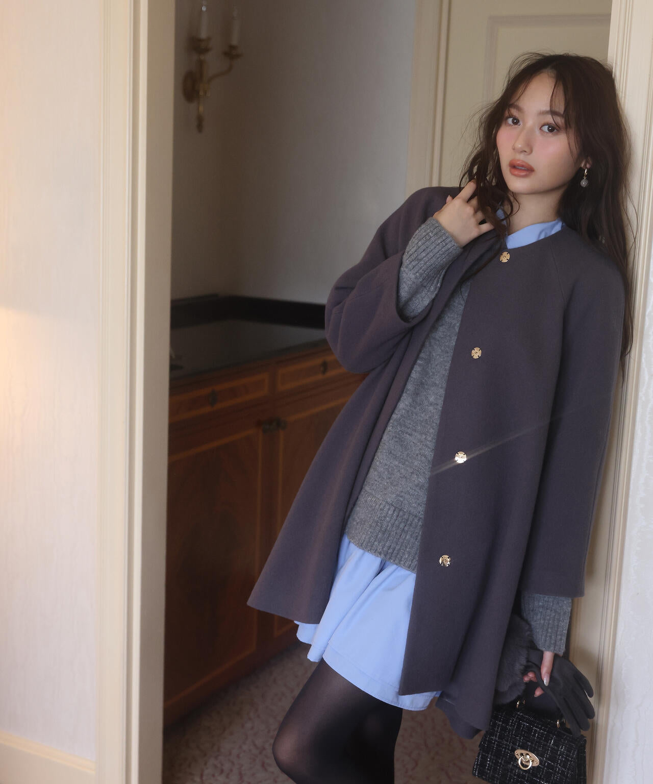 加藤栞さん着用】イレヘムミドル丈コート | PROPORTION BODY DRESSING