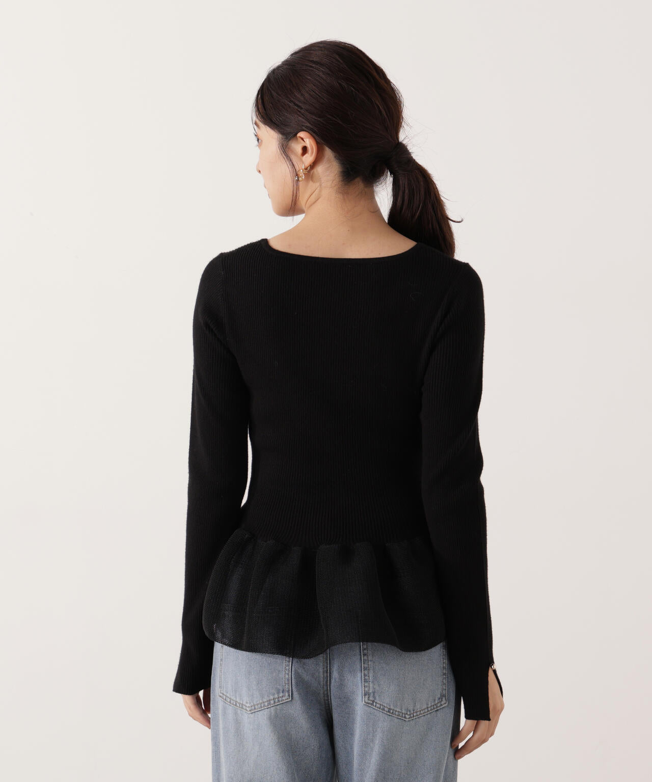 青島心さん着用】ペプラムリブニット | PROPORTION BODY DRESSING