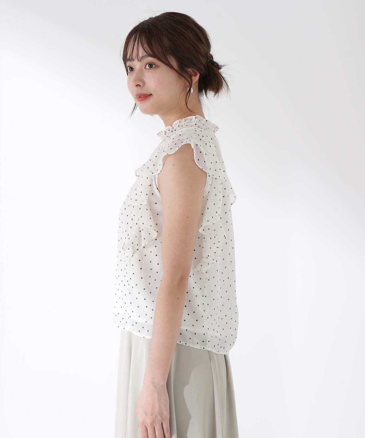 ドット柄半袖ブラウス | PROPORTION BODY DRESSING（プロポーション