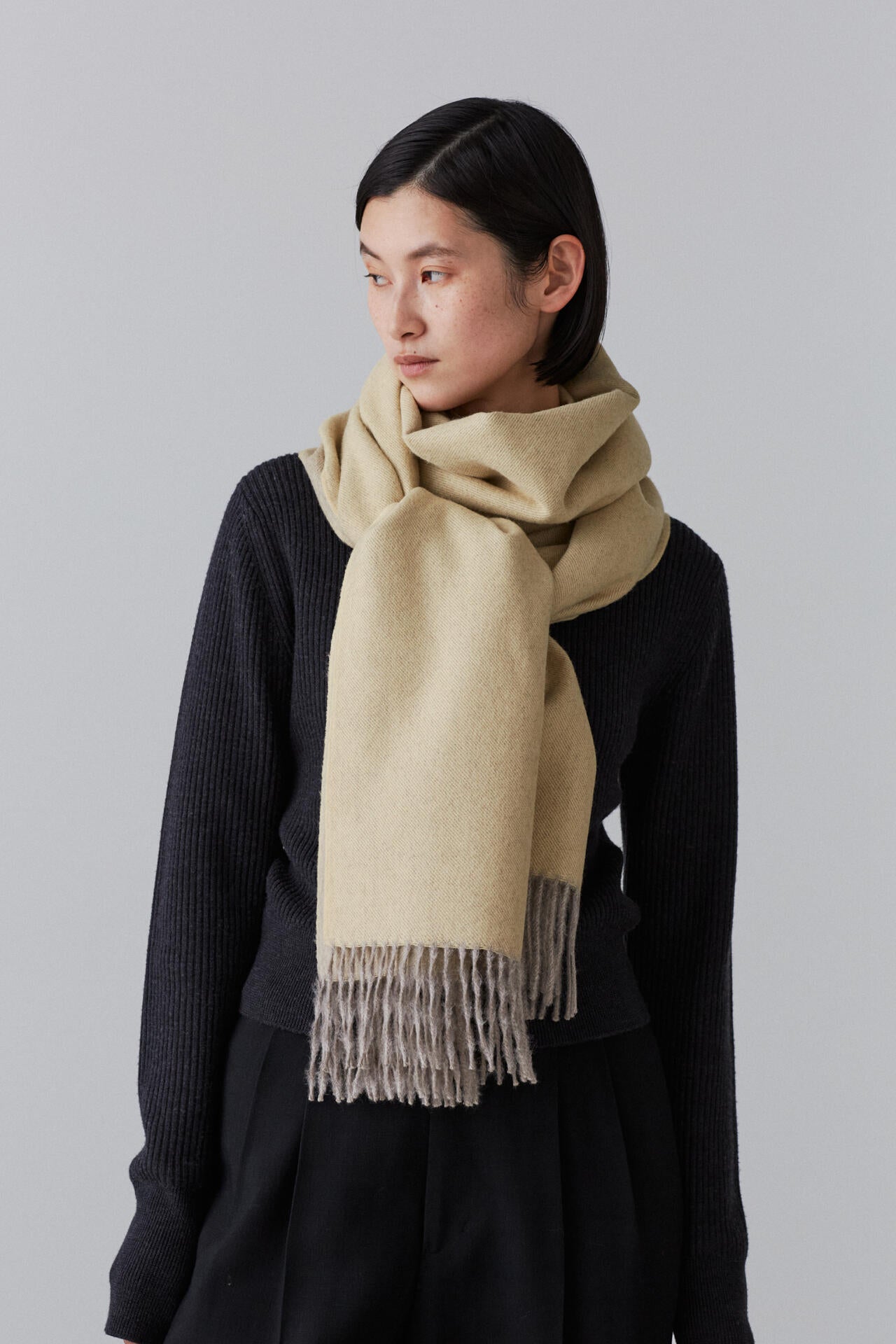 YLEVE / THE INOUE BROTHERS DOUBLE FACE BRUSHED STOLE | YLÈVE