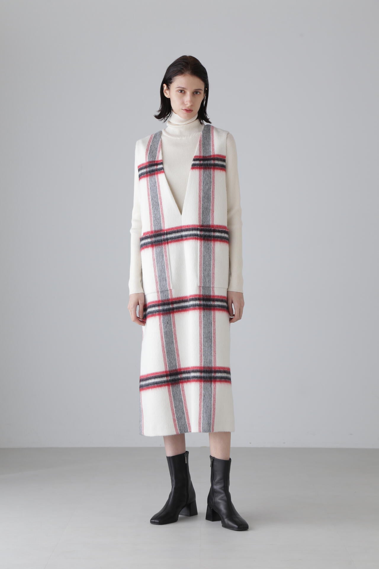 アルパカシャギーチェックワンピース | ADORE（アドーア） ｜【公式