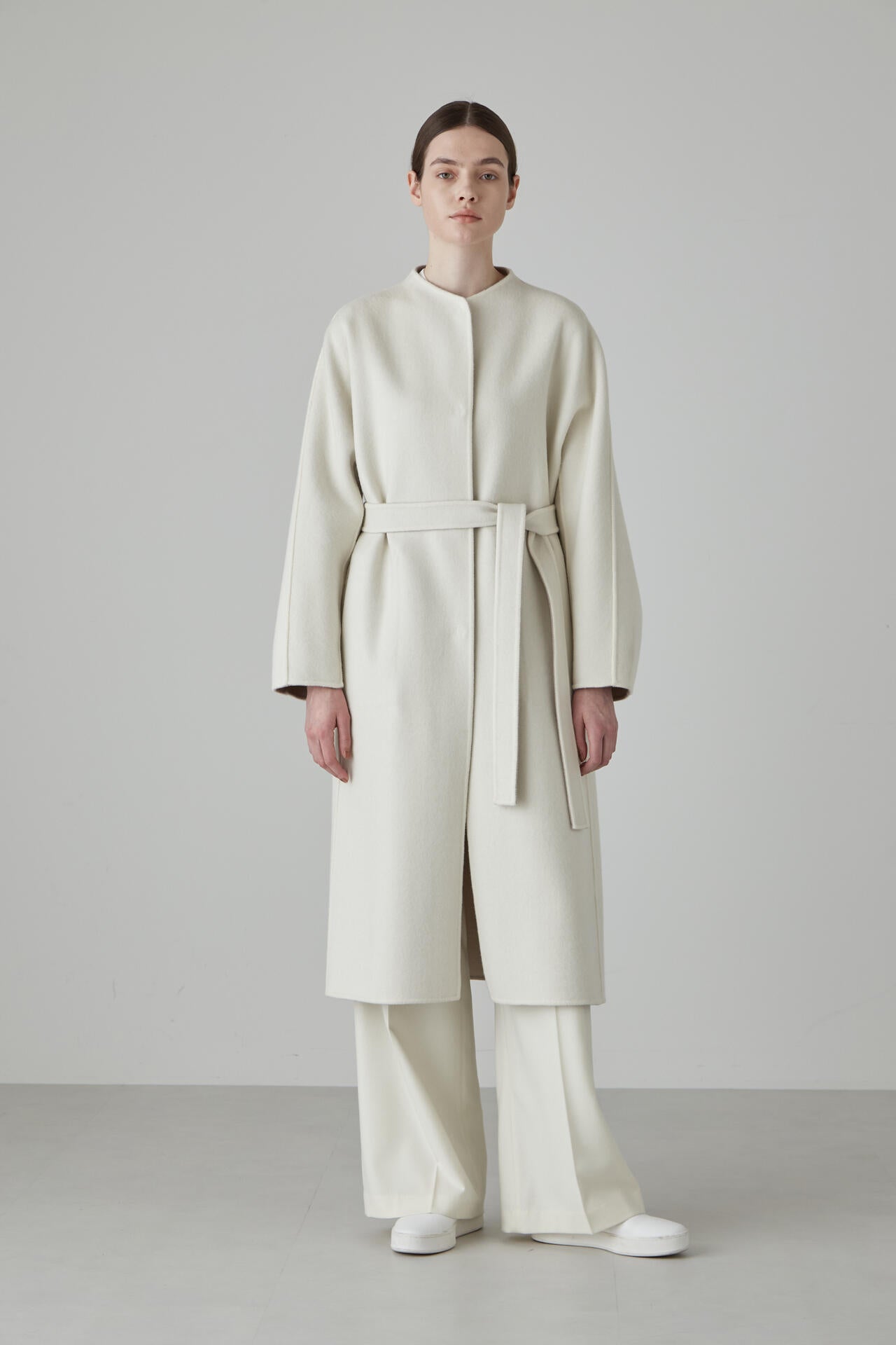 カシミヤ混 2TONE リバーロングコート | ADORE（アドーア） ｜【公式