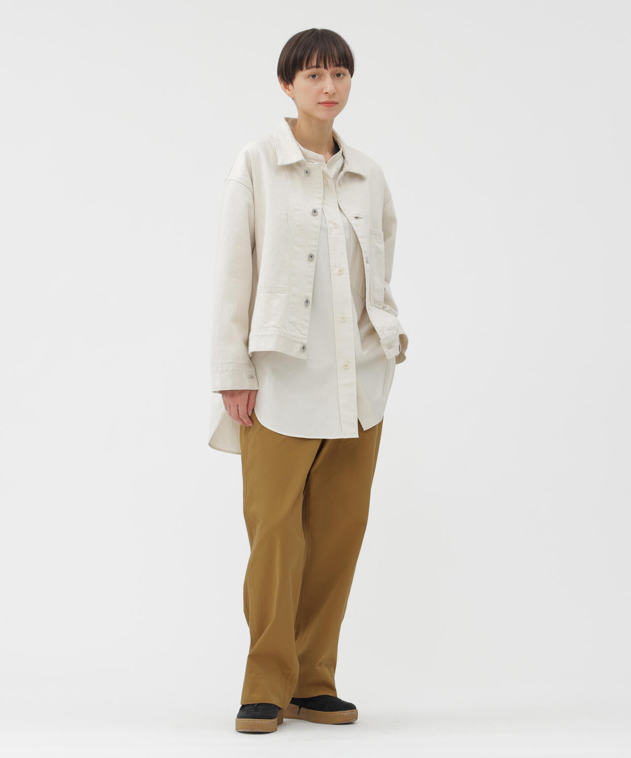 WASHED CHINO COTTON TROUSERS | MARGARET HOWELL（マーガレット