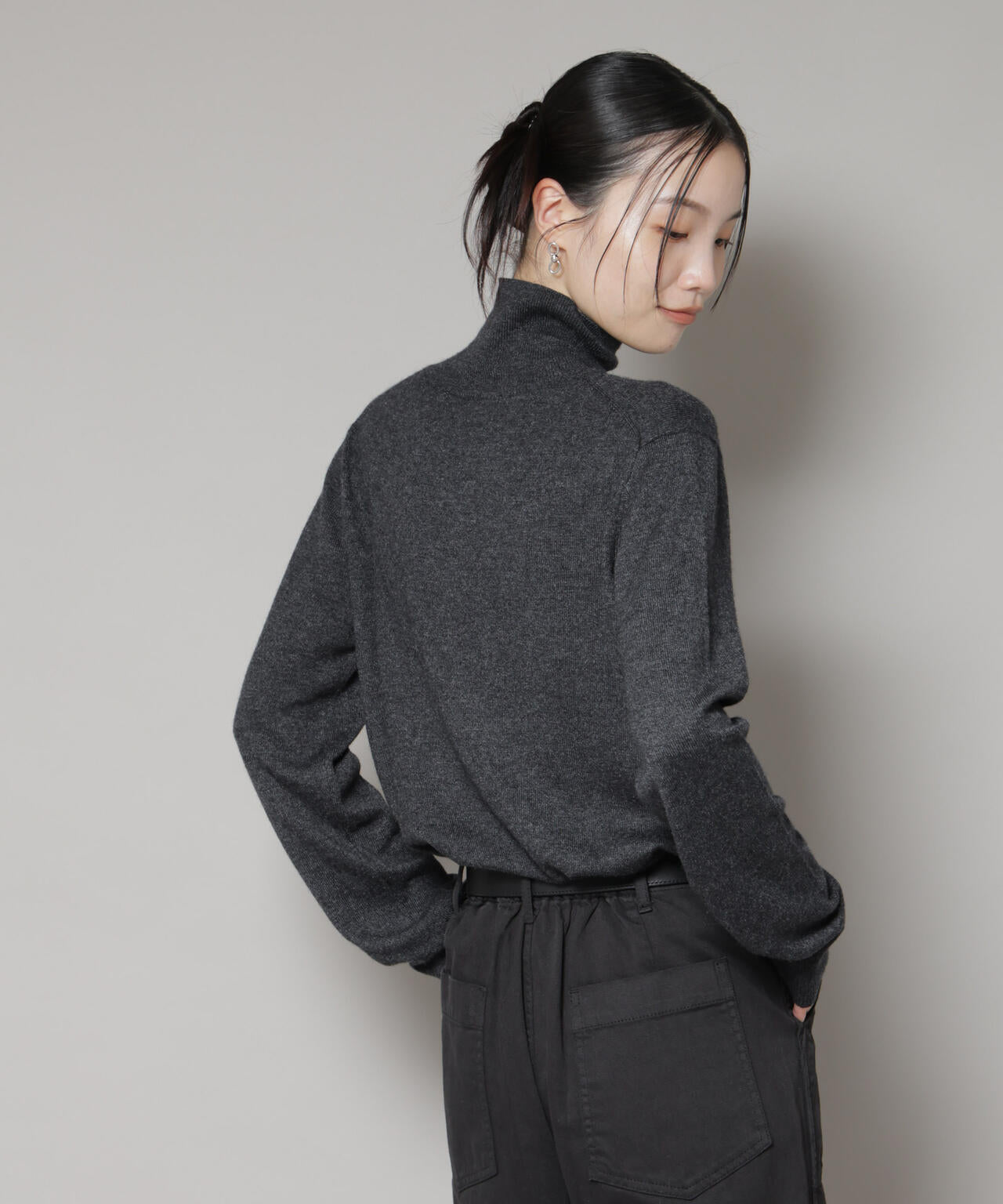 タートルネックカシミヤ混ニットプルオーバー | NANO universe（ナノ