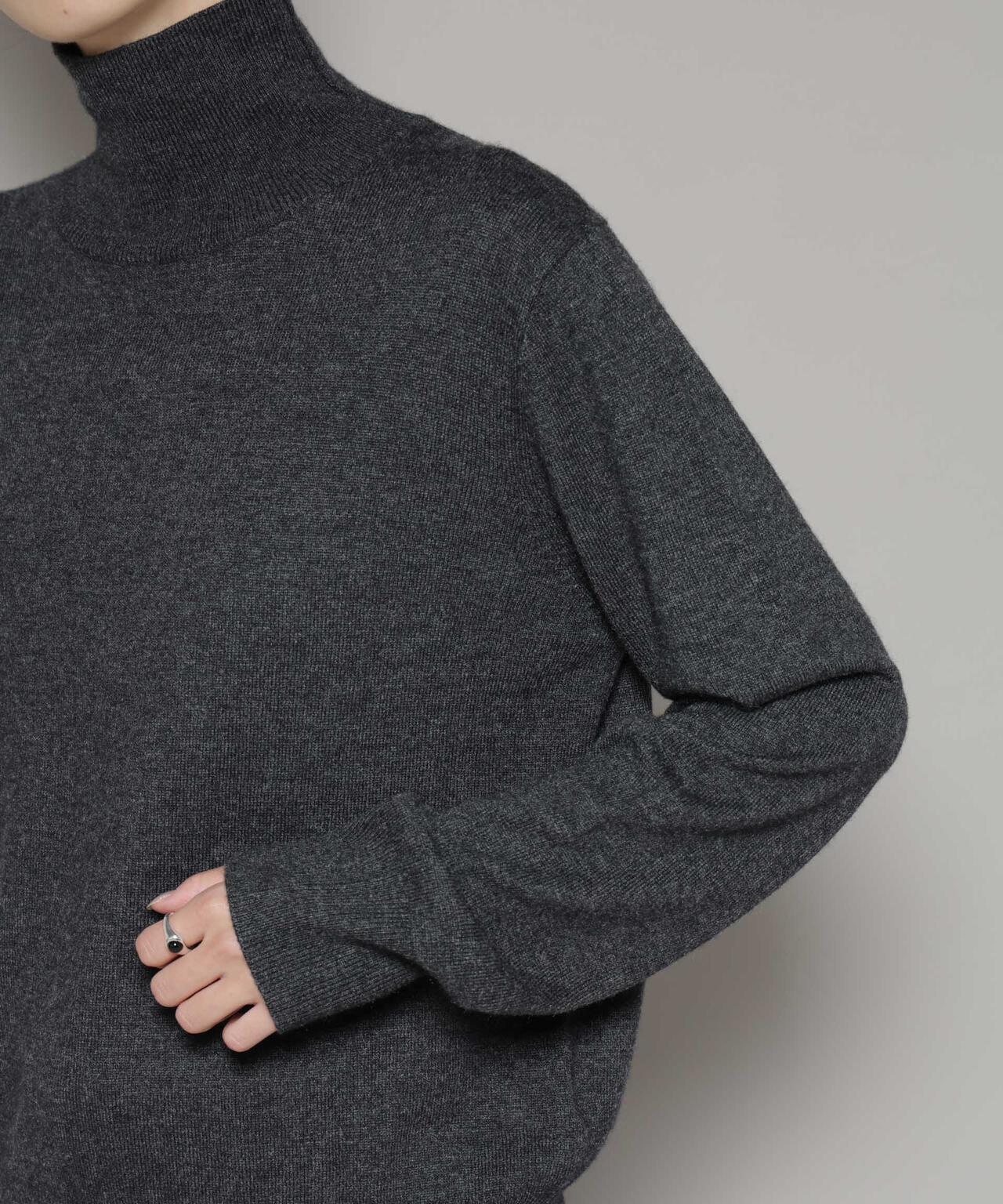 タートルネックカシミヤ混ニットプルオーバー | NANO universe（ナノ