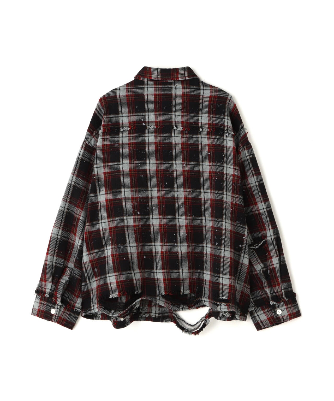 DankeSchon/ダンケシェーン/PIGMENT DAMAGE FLANNEL CHECK LONG SLEEVE