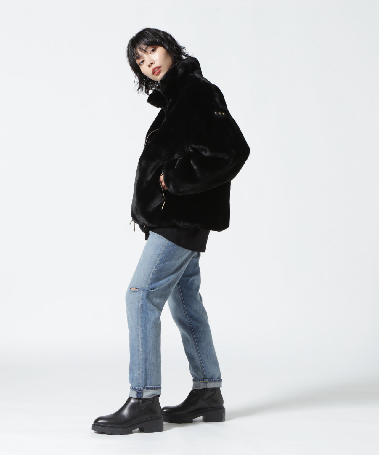 YANUK(ヤヌーク) ボーイズテーパード/ANN/DVS/ダメージヴィンテージ