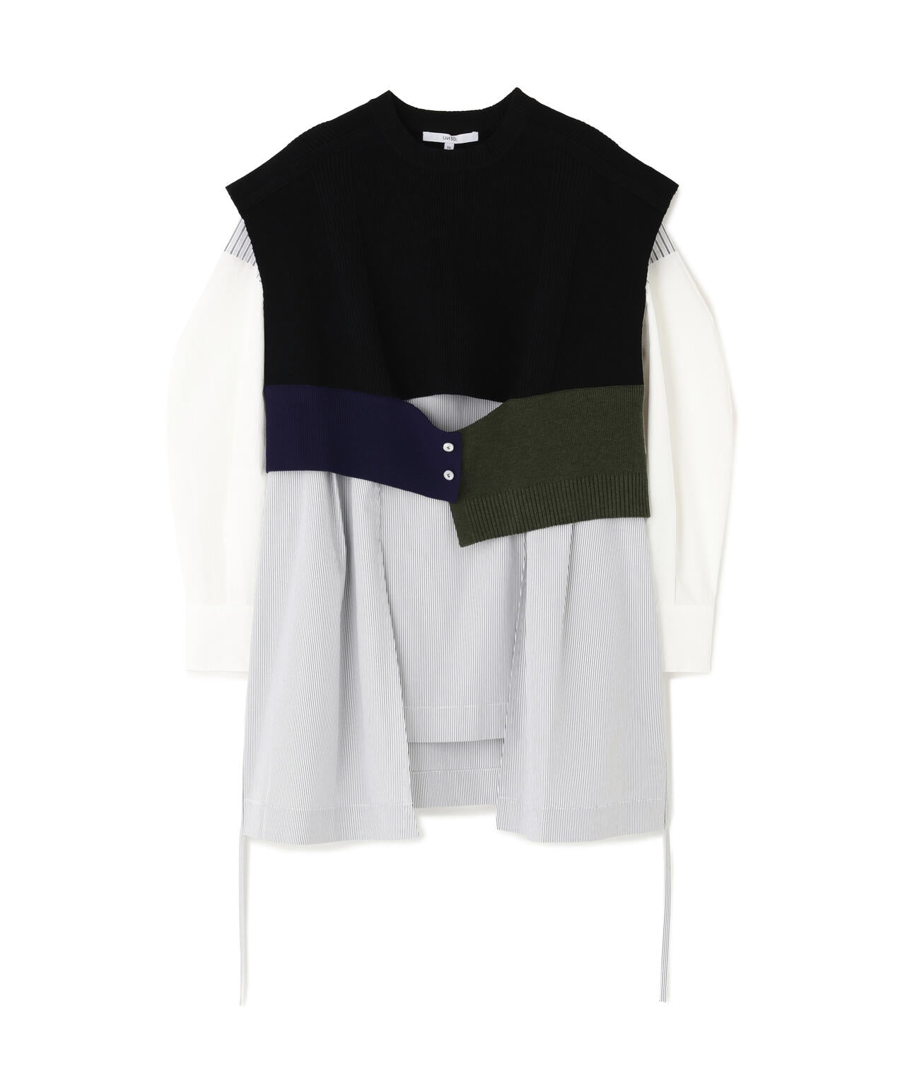 UN3D./アンスリード/KNIT VEST DOCKING SHIRT/ニットベストドッキング