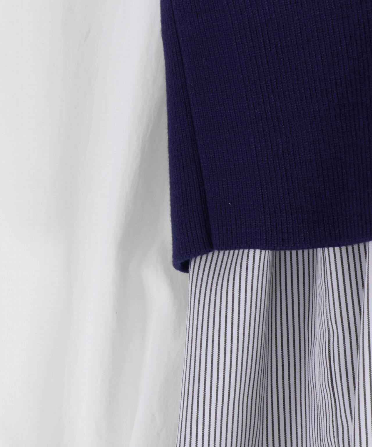 UN3D./アンスリード/KNIT VEST DOCKING SHIRT/ニットベストドッキング