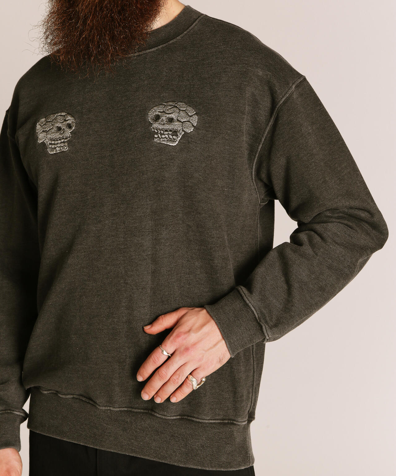 PIGMENT SKULL AND SNAKE CREW SWEAT/ピグメントスカル アンド