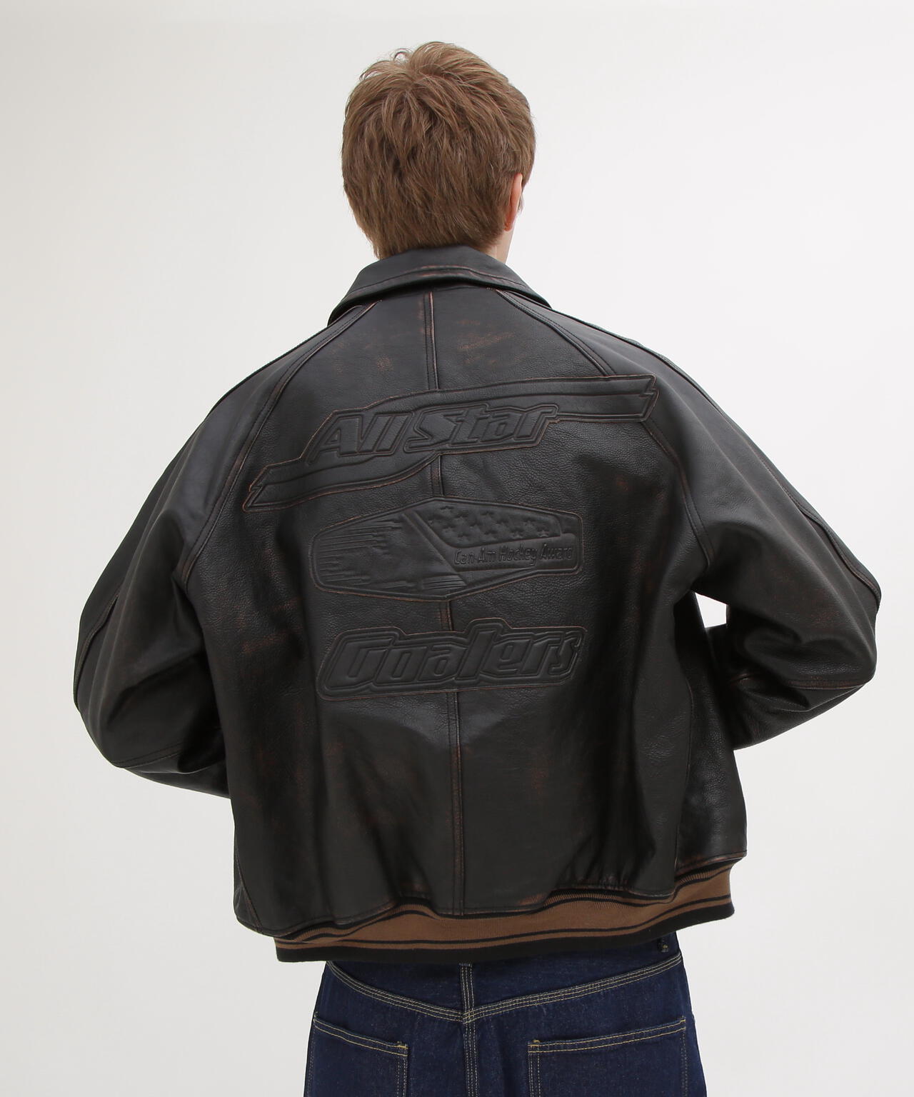 VARISTY LEATHER ”GOALERS” VINTAGE BLACK | AVIREX（アヴィレックス