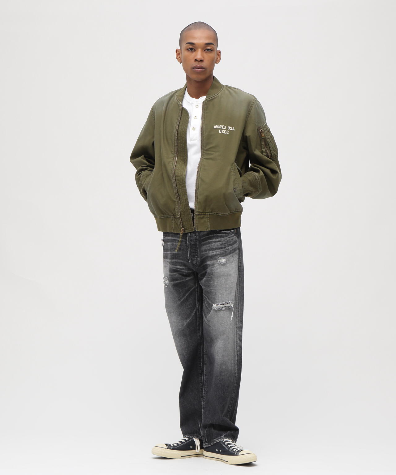 COTTON LIGHT MA-1 ”U.S.COAST GUARD” | AVIREX（アヴィレックス
