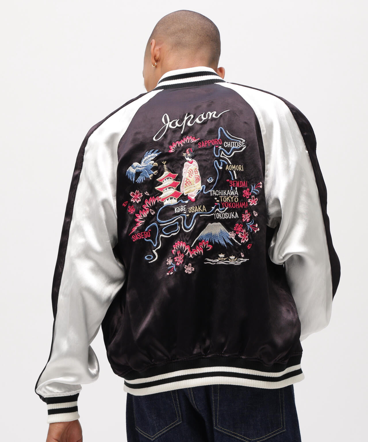 直営店限定》SOUVENIR JACKET ”DRAGON & CHERRY BLOSSOMS” | AVIREX