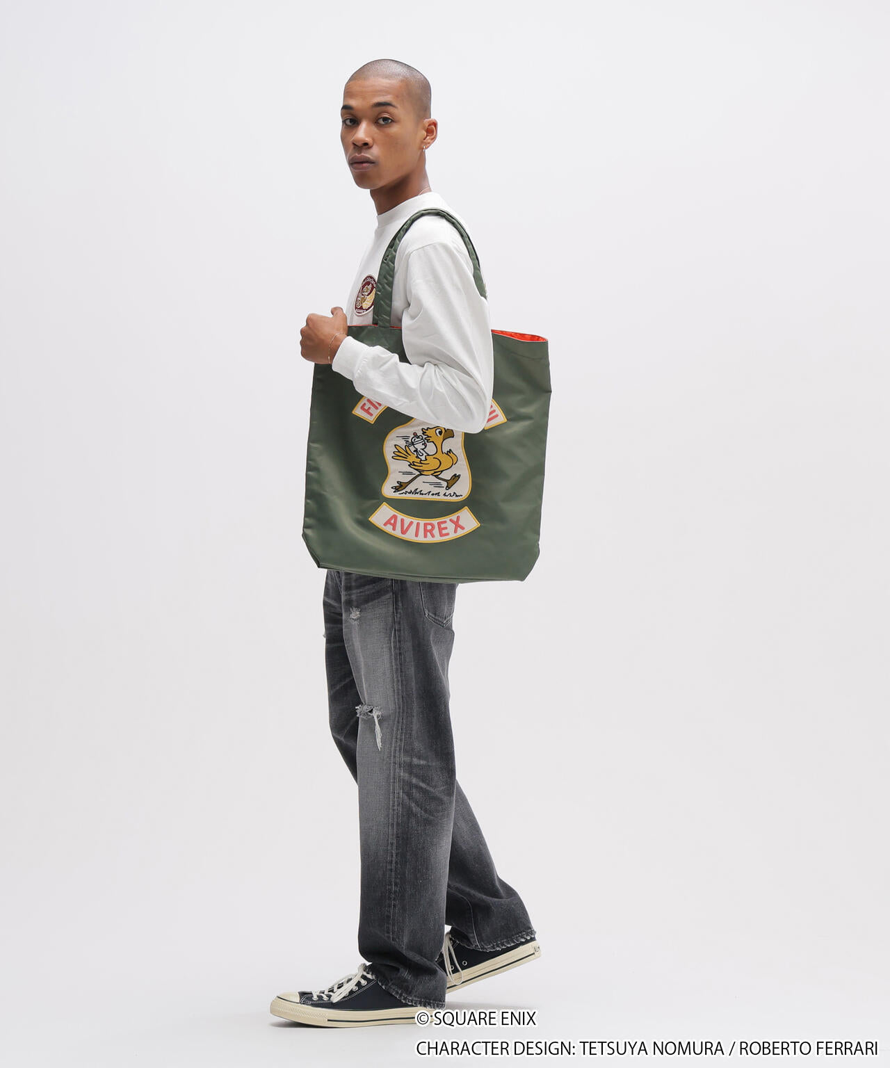AVIREX × FINAL FANTASY VII REMAKE》FLIGHT NYLON TOTE BAG CHOCOBO