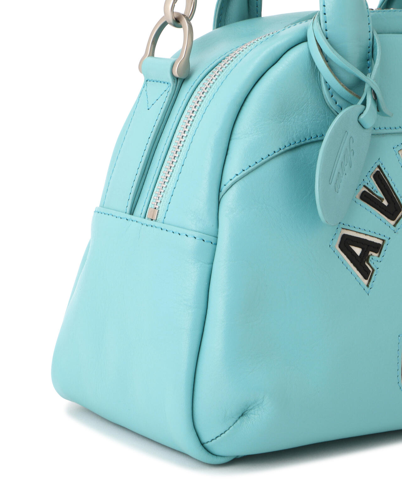 直営店限定》VARSITY LEATHER MINI-BOSTON BAG/ バーシティー レザー