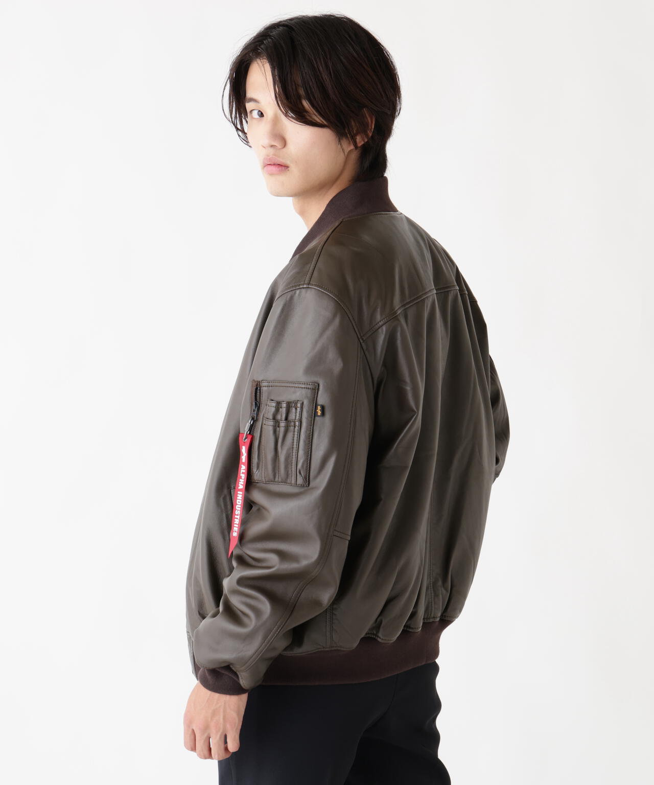LEATHER MA-1 FLIGHT JACKET | Alpha Industries（アルファ